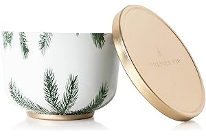 Thymes Scented Candles for Women & Men – Tin with Lid – Luxury Home Decor – Holiday Candles with Notes of Crisp Siberian Fir Needles, Cedarwood, & Sandalwood (Frasier Fir, 6.5 oz)