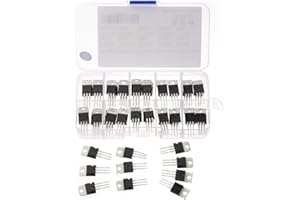 Bridgold 50pcs 10Types TIP Series Transistors Assortment Kit, Including TIP31 TIP32 TIP41 TIP42 TIP120 TIP121 TIP122 TIP125 TIP126 TIP127