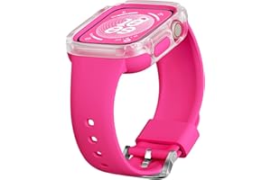 XYF Compatible for Silicone Apple Watch Bands 41mm 40mm 38mm with Case Bumper, Women Men Soft Sport Skin-friendly Straps Protective Cover for iWatch Series 9 8 7 6/SE 5 4 3 2 1(NOT FOR SERIES 10)