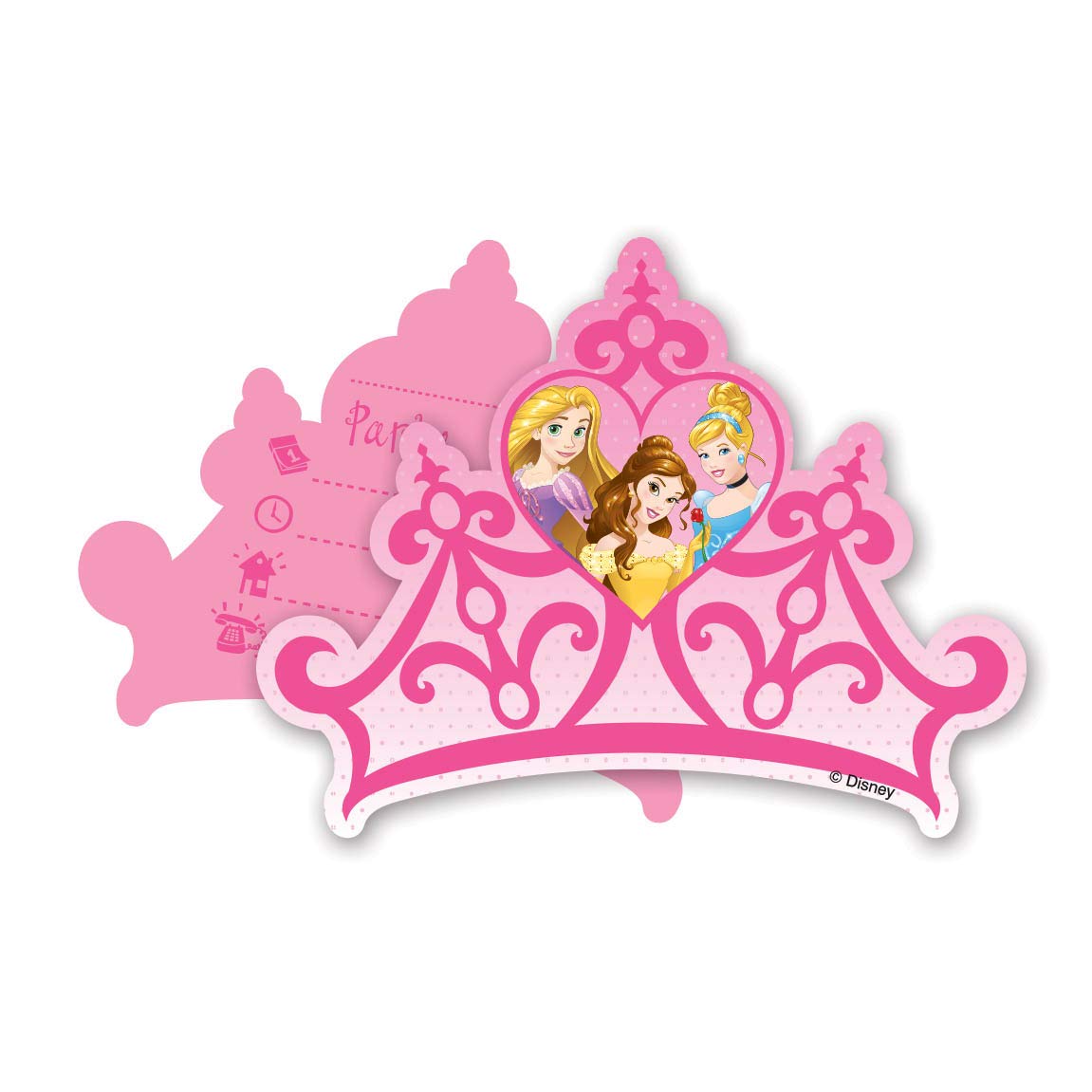 Pioneer Europe Disney Princess Birthday Invitations Party Invites & Envelopes, Birthday Supplies, Pack of 6, multi (47102-Qual-V)