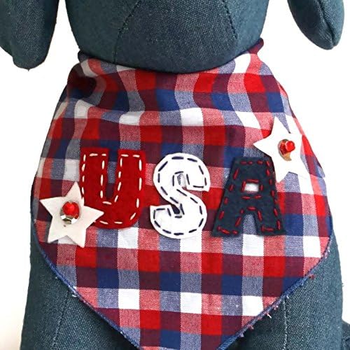 Tail Trends USA Dog Bandana Patriotic American Bandana for Dogs (Large)