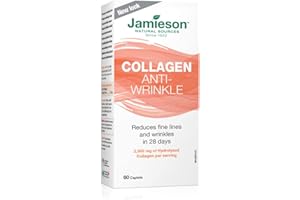 Jamieson Anti-Wrinkle Hydrolyzed Verisol Collagen 2,500 mg, Clinically Studied, Reduce Fine Lines & Wrinkles in 28 Days, and 