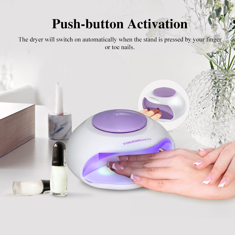 TOUCHBeauty Portable Nail Dryer with Air & LED Light Good for Regular Nail Polishes TB-0889