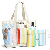 G4Free Beach Bag,Waterproof Beach Tote Pool Bags for Women,Compatible with Stanley Cup,Foldablefor Weekender Travel