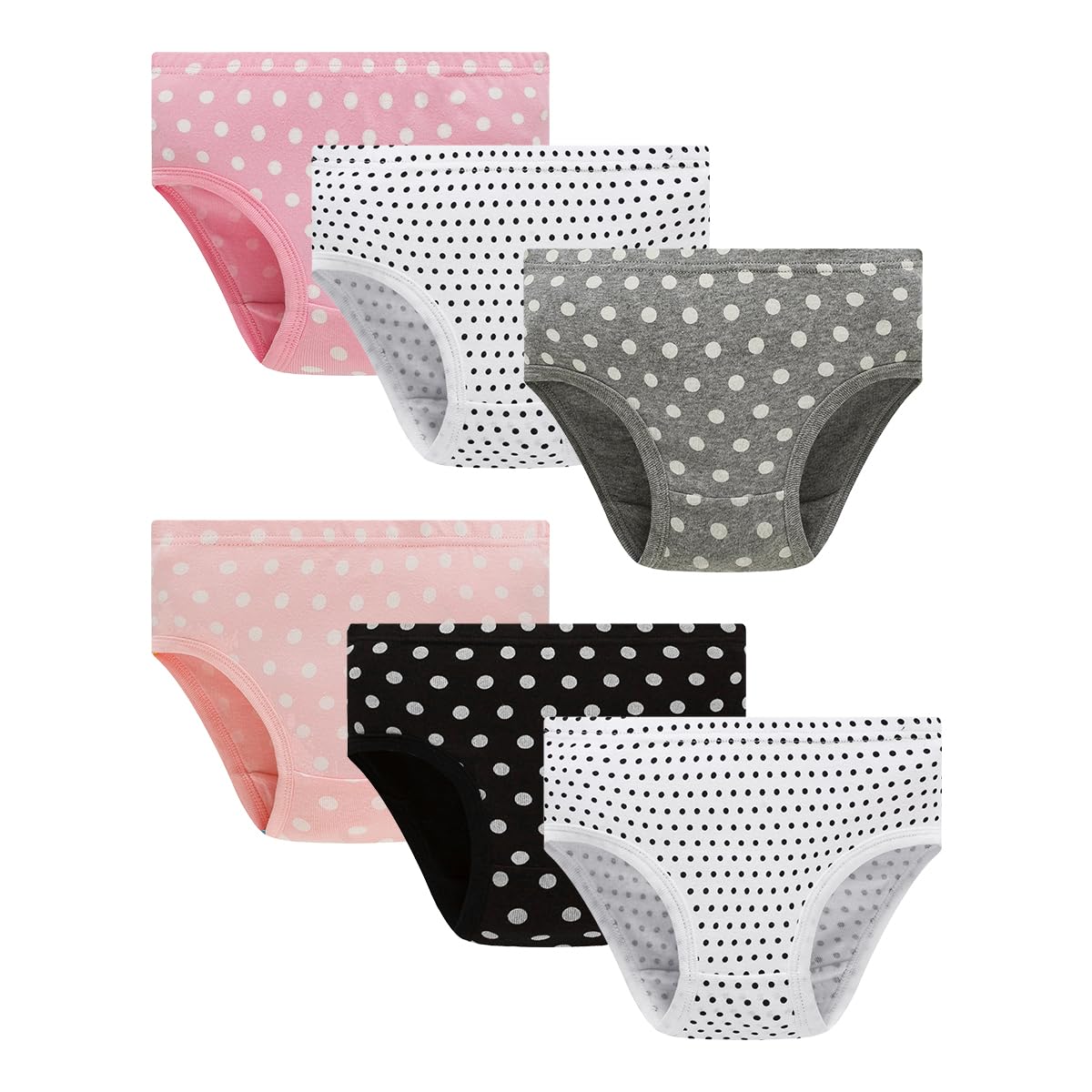 Photo 1 of Zamplinka Little Girl Underwears Soft 100% Cotton triangle Panties Little Girls' Undies Assorted Underwear pack of 6 Size 10