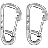 SHONAN Marine Boat Hooks, Stainless Steel Carabiner Heavy Duty Snap Hook, Rope Clips for Jet Ski, Kayak and Boat Dock Lines