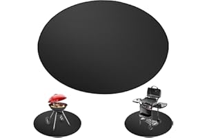 ZZYZSFUS Round Fire Pit Mat, 48" Under Grill Mat for Outdoor Grill, Deck and Patio Protector Mat, Double-Sided Fireproof Grill Pad for Fire Pit, Under BBQ, Indoor Fireplace and More