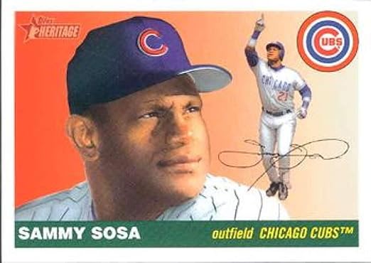 Amazon 2004 Topps Heritage 28 Sammy Sosa Cubs MLB Baseball Card 
