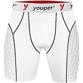 Youper Adult Elite Padded Sliding Shorts with Cup Pocket, Men's Slider Shorts for Baseball & Football