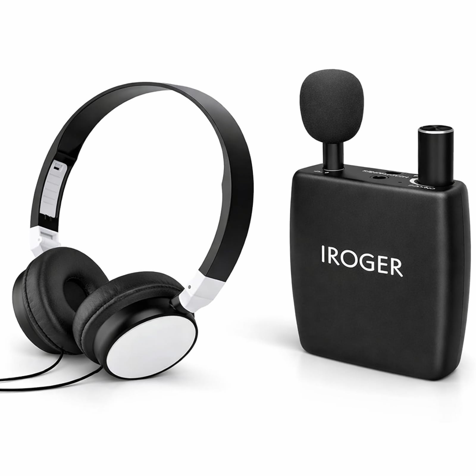 Photo 1 of IROGER Hearing Amplifier with Directional Microphone, Rechargeable Personal Sound Amplifier, Easy Control, 3.5mm Headphone Compatible, Portable Listening