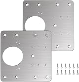 Flintronic 2Pcs Hinge Repair Plate Stainless Steel Cabinet Bracket with 12 view 9