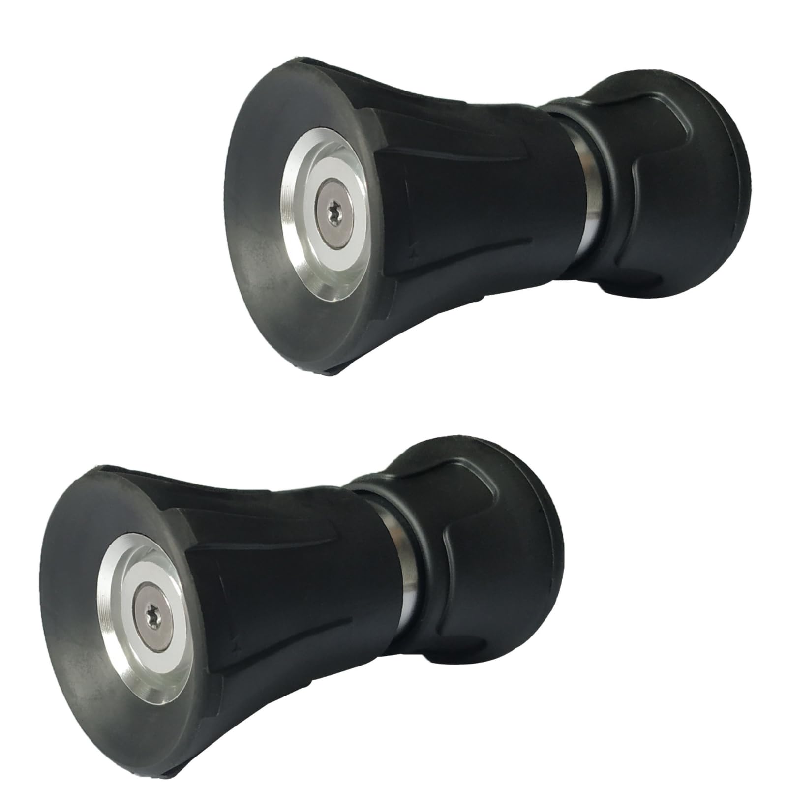 Photo 1 of 2 Pack Heavy Duty Fireman Style Hose Nozzle - Fits All Standard Garden Hoses - High Pressure Sprayer Nozzle to Wash Your Car or Water Your Garden – Leak Proof (Black)