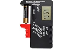 Digital Battery Volt Tester, Battery Tester, Digital Indicates Power Level Quickly Test Easy to Read Volt for Battery (1 Pack