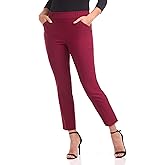 Rekucci Women's Super Stretch Millennium Straight Leg Pant with Front Pockets