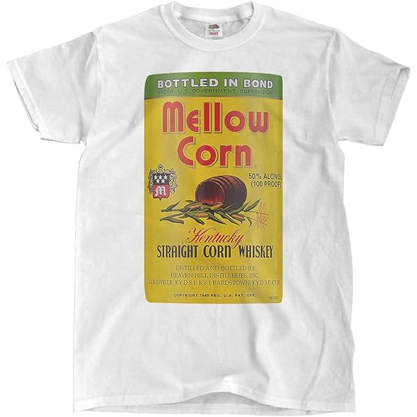 【oan】Mellow Cubic T-shirt Amazon.com: zxcvb Mellow Corn Bourbon Whiskey Drinker White