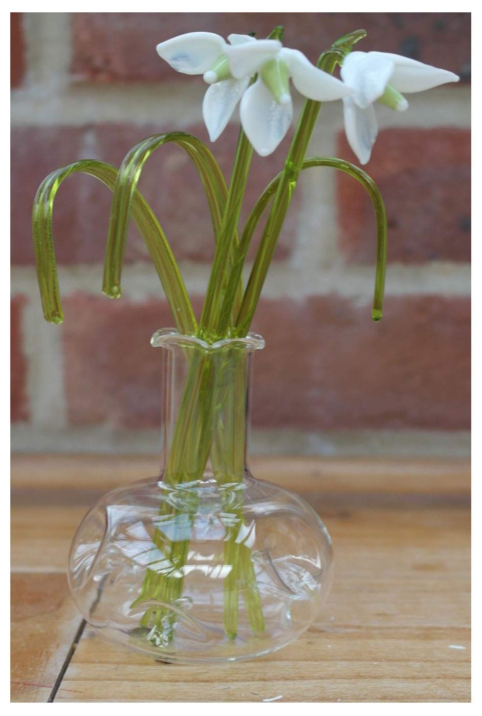Gorgeous Glass Snowdrop Flower Display