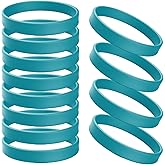 ZIQON 12 Pcs Solid Color Silicone Wristbands Blank Stretch Silicone Wristbands Colorful Rubber Bracelets for Women Men Gifts