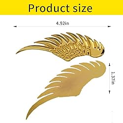 1 Pair Angel Wings Car Emblem Sticker, 3D Metal