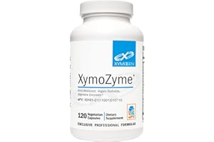 XYMOGEN XymoZyme - Acid-Resistant, Vegan Digestive Enzymes - Supports Healthy Digestion + Gut Health - Multi Enzyme with Lipase, Lactase, Amylase Enzyme, Papain, Bromelain Supplement (120 Capsules)