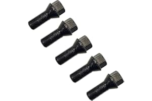 AMCC 14mm x 1.25 Wheel Lug Bolts (5Pcs) Compatible with BMW F30 F35 F10 F25 X3 E70 X5 Replace: 36136781151 36136890324