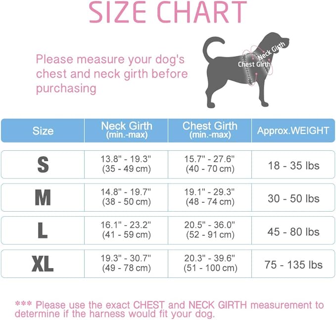 Rabbitgoo No Pull Hundegeschirr Fur Grosse Hunde Welpengeschirr Einstellbar Weich Geschirr Sicher Kontrolle Brustgeschirr Gepolstert Dog Harness Rosa Xl Amazon De Haustier