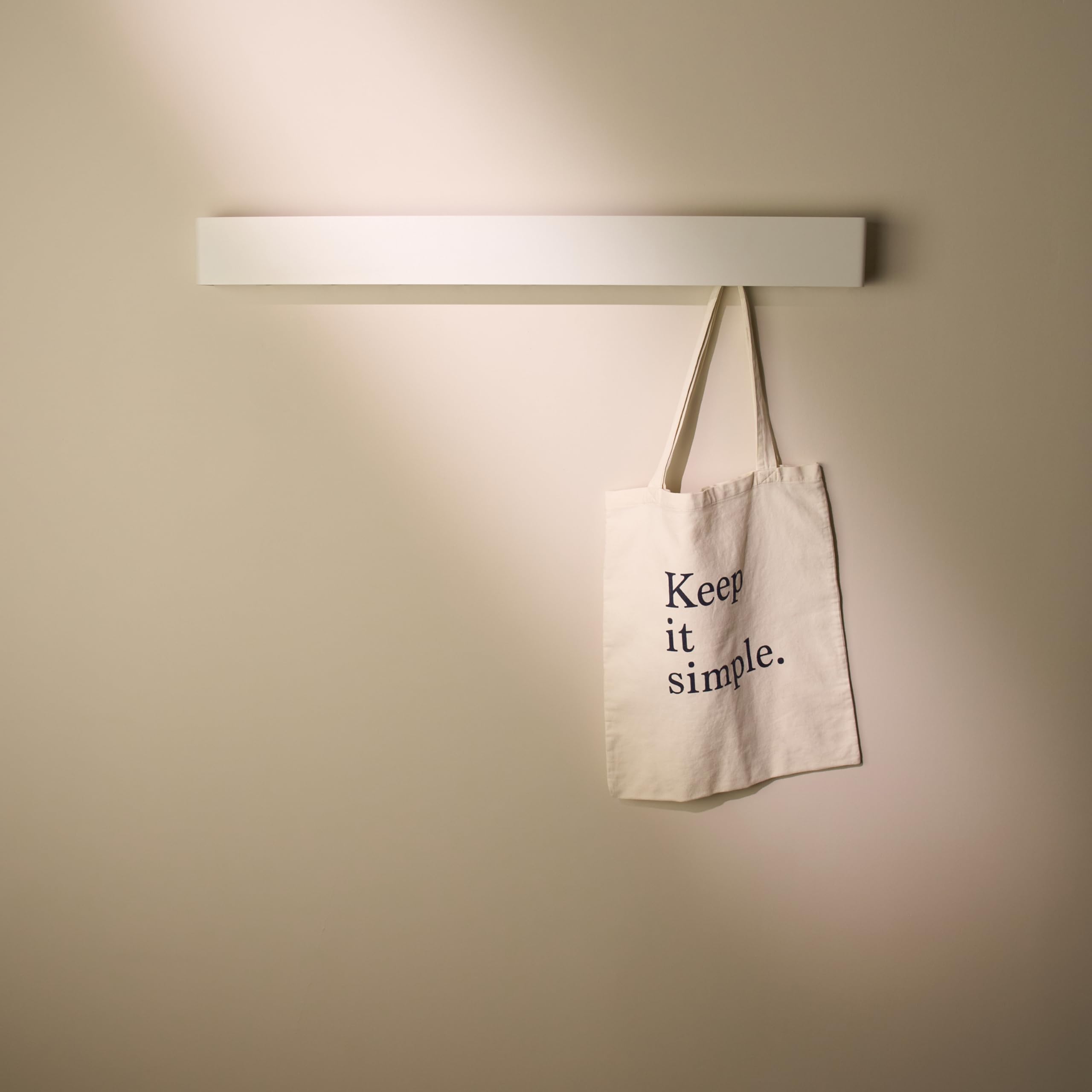 Designfactory Hamburg Coat Hooks Wall Mounted | Metal Clothes Rail | Coat Rack | Coat Hook for Wall | Modern Coat Hanger with Hidden Hooks | 80 cm | Matt White