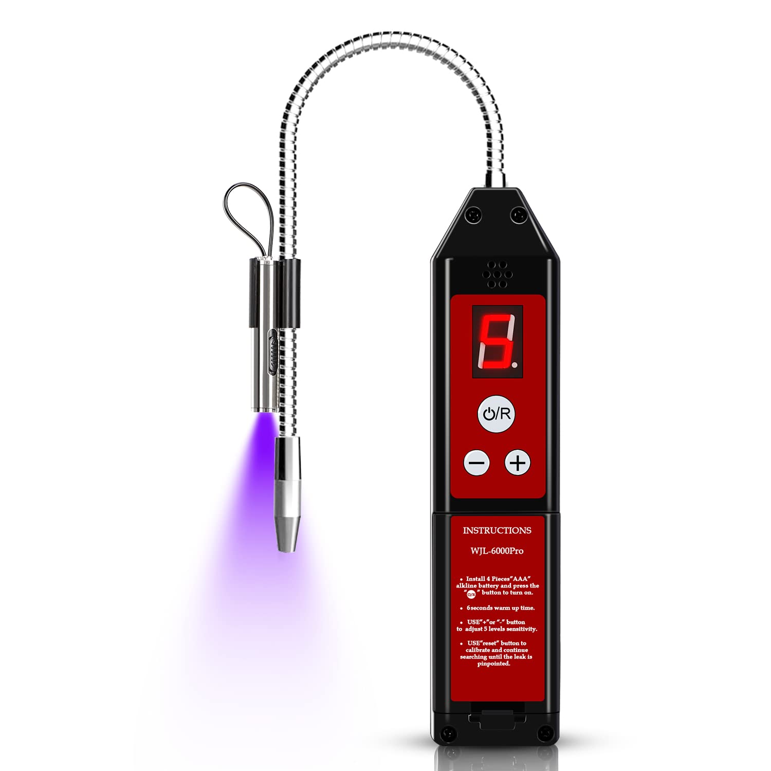 Photo 1 of Refrigerant Leak Detector with LED Light, Aprvtio WJL-6000PRO Halogen Leak Detector Freon Gas Leakage Tester HVAC Air Condition R22 R410A R134A R454B CFCs HCFCs HFCs Indicator Freon Sniffer