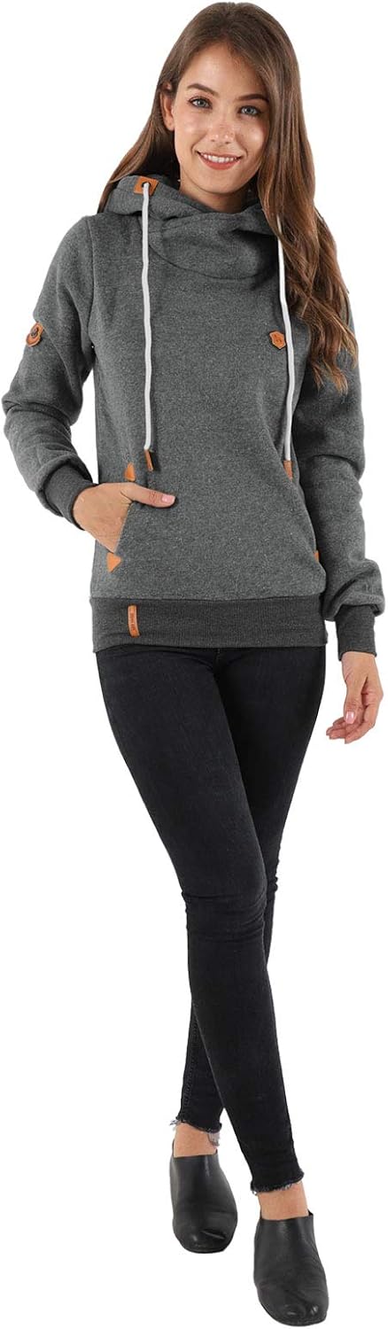 thick cowl neck hoodie