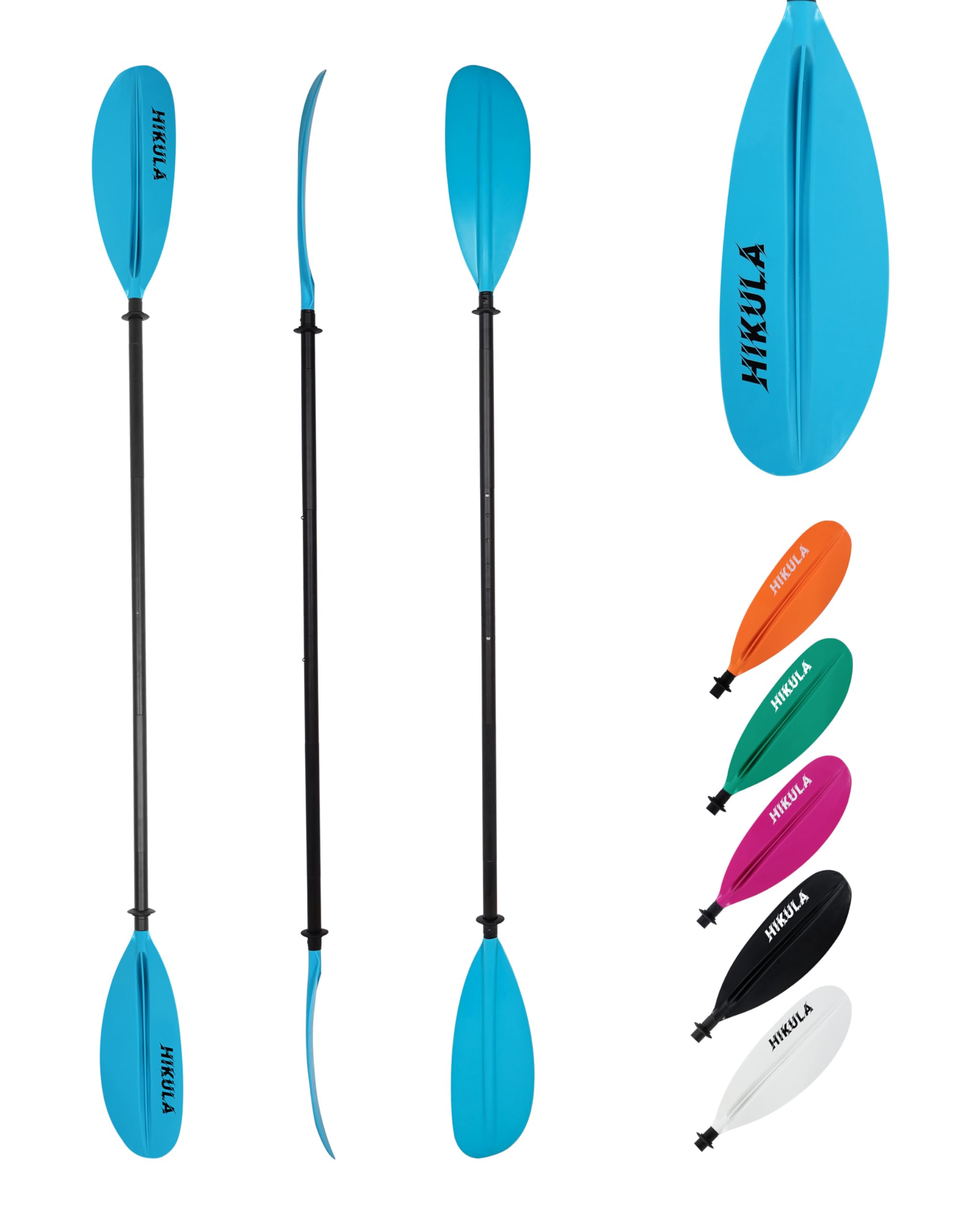 Photo 1 of ** MISSING ASSEMBLY PIECES** HIKULA Kayak Paddles Aluminum Shaft Paddle with Nylon Blades, Floating Adjustable Kayaking Oars, 3 Piece, 220-240cm/86-94 Inches,Black/Rose/Teal
