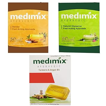 Buy 1 Medimix Ayurvedic Sandal Soap 625gm 1 Medimix Ayurvedic Natural Glycerine Soap 625gm 1 Medimix Ayurvedic Turmeric Argan Oil Soap 625gm Online At Low Prices In India Amazon In