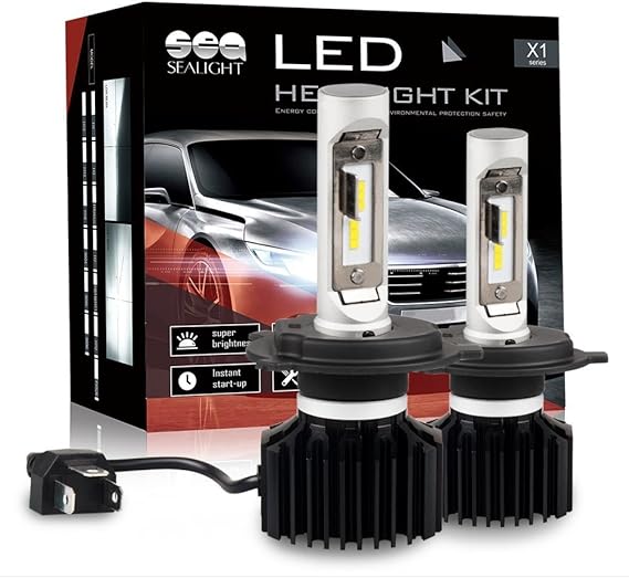 Amazon Ledヘッドライトh4 9003 Hb2 Hi Lo Sealight 車検対応 lm 5000lm X2 6000k ファンレス一体型 超高輝度cspチップ搭載 12v 24v兼用 Ledバルブ 車 バイク