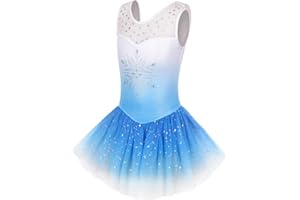 EQSJIU Ballet Leotard for Girls Dance Gymnastics Toddler Sparkly Dance Dresses Outfits Tutu Skirted Leotard Kids 1-10 Years