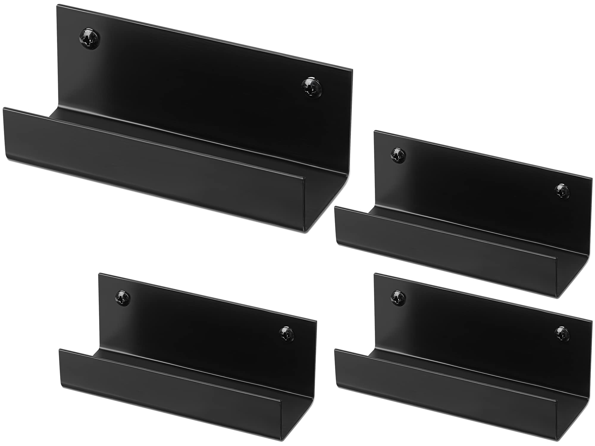 Blulu 4 Pcs Wall Mount Ladder Wall Wheelbarrow Hanger Steel Garage Storage Hook Wheelbarrow Hanger Heavy Duty Garage Storage Organizer for Hang Ladders Carts Chair Bicycle (Black)