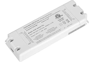 VANESA 25W Dimmable LED Driver, 120V AC to 24V DC Transformer Electric Power Supply Adapter, 25W LED Dimming Driver, Electric Power Supply Compatible with lutron, leviton Dimmers 1 Pack
