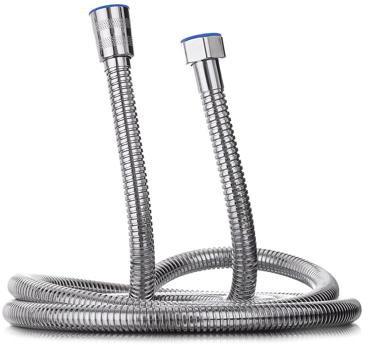 YoiYee 2.5m Extra Long 304 Stainless Steel Replacement Shower Hose with Washers, Flexible, Anti-Kink, Fit Shower Head and Hand-Held Bidet Tap Spray Head in Bathroom/Toilet/Garden, Chrome