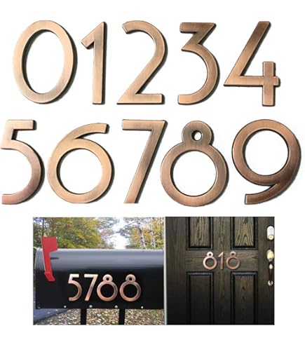 Franklin Brass Derby Modern House Numbers In Matte Black - Rust-Resistant Address Plaque - View #13