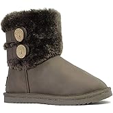 REDVOLUTION New Kids Classic Snow Boots Faux Fur Midcalf Outdoor Boots (Big Kid)