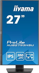 iiyama ProLite -B6 27 Inch Full HD Monitor IPS LED USB Hub view 2