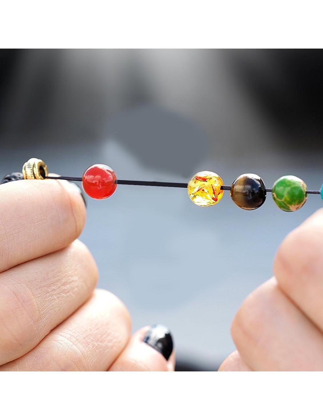 Weardear Men Women Stone Beads Stretch Strand Bracelets Healing Therapy Bracelets Strand