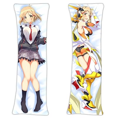 NiyoKE Anime Pillowcase Hibiki Tachibana Symphogear Senki Zessho Shinfogia 150cmx50cm59inx19.6in Peach Skin Japanese Manga Cosplay Long Hugs Body