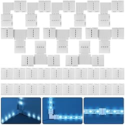 Mudder 30 Pieces RGB LED Strip Connector Full