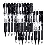 Retractable Rollerball Pens, Medium Point Black Gel Ink Roller Ball Writing Pens Set for Home/Office with Comfort Grip(18-Piece, 0.7mm)
