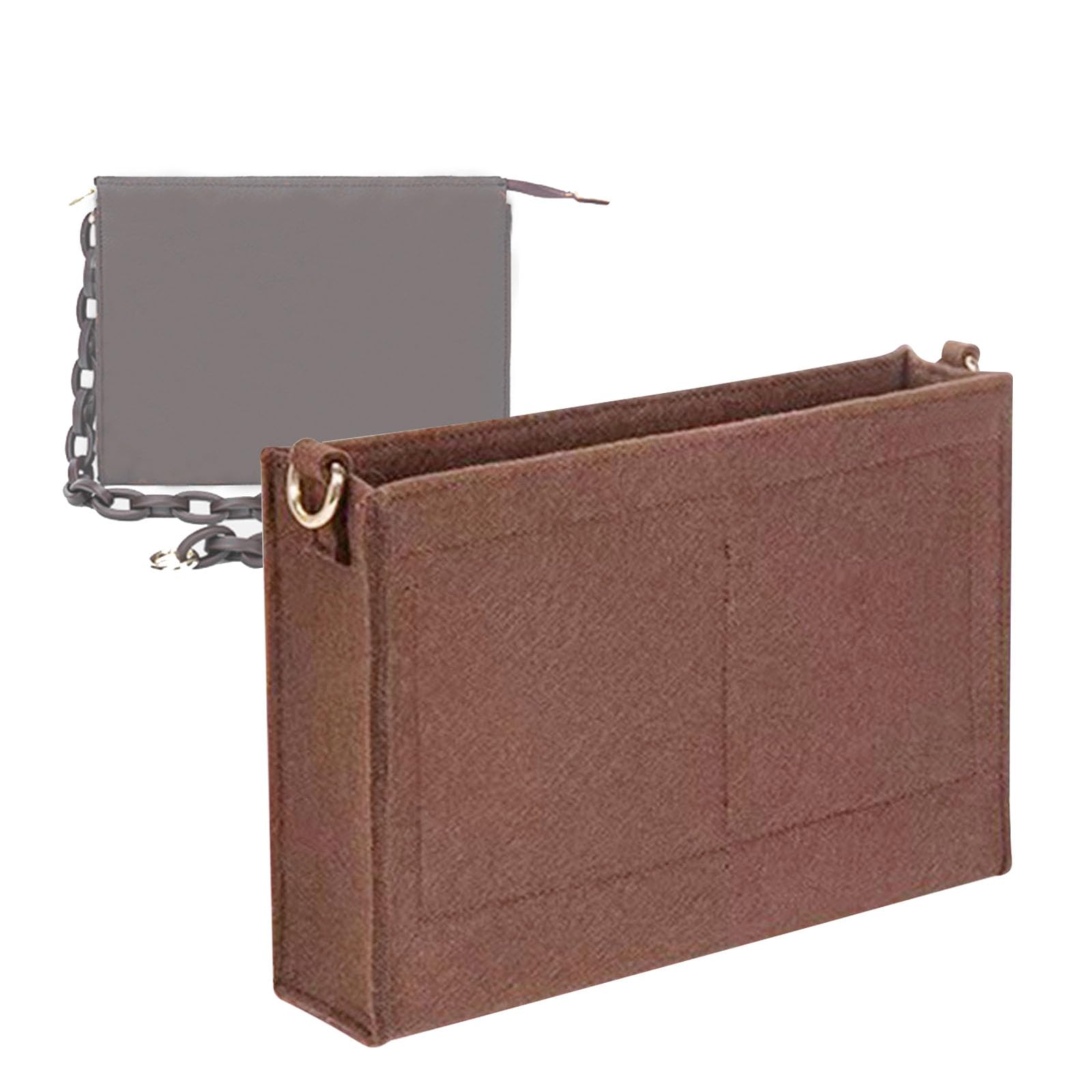 Photo 1 of Lckaey Purse Organizer - bag Organizer Insert for 19 26 Renovation of washing bag 3076coffee-M