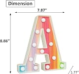 Vimlits Rainbow Light Up Letters LED Alphabet Sign 16 Colors Remote Wall Table view 6