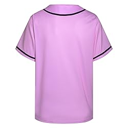 DEHANER Pink Blank Baseball Jersey Style Shirts for