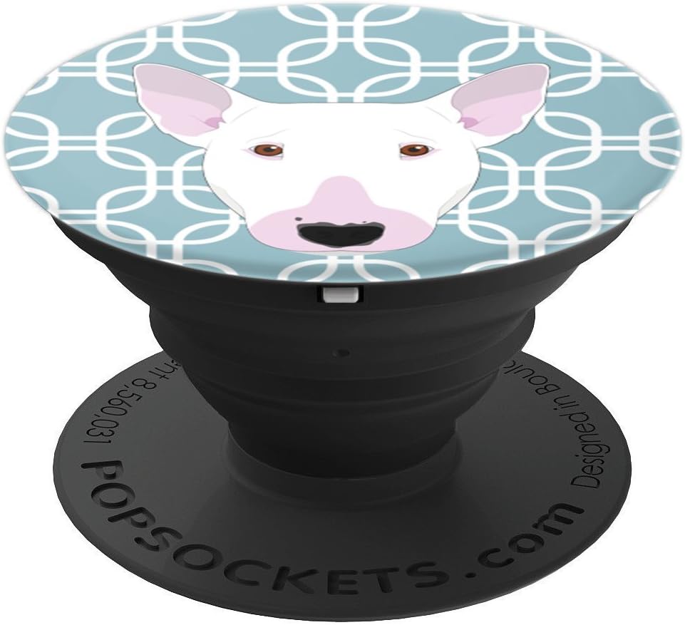 Proud Bull Terrier Trendy Blue Stencil Pattern