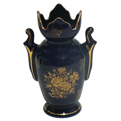 Limoges China Cobalt Blue Porcelain Vase 6 Amazon Co Uk