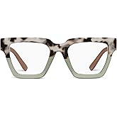 Oprah's Favorite Things Take a Bow Oversized Square Blue Light Blocking Reading Glasses