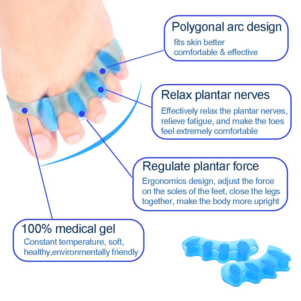 Alivonao Gel Toe Separators and Toe Streightener to Correct Bunions, Relaxing Toes, Hammer Toe Universal Size Suitable for Men and Women : Beauty
