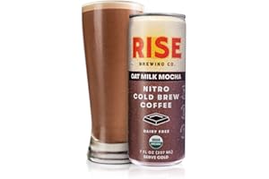 RISE Brewing Co. Oat Milk Mocha Nitro Cold Brew Latte, Organic, 7 fl oz
